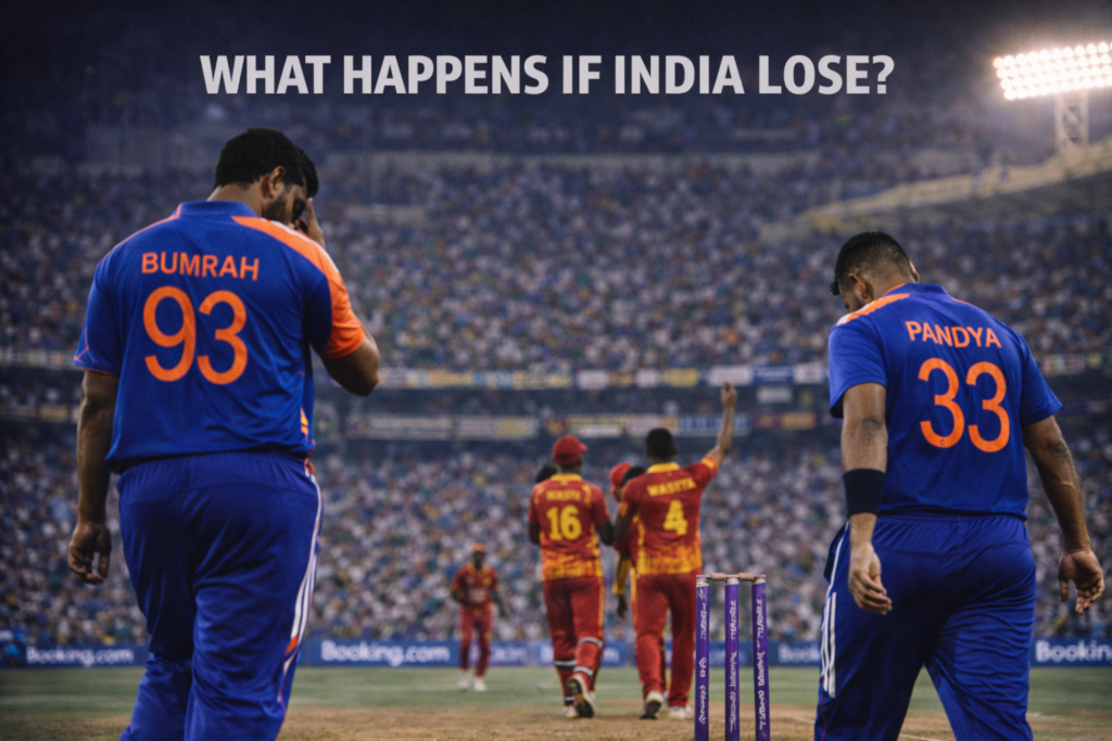 What happens if India lose? India vs Zimbabwe Super 8 match at MA Chidambaram Stadium Chennai 2026
