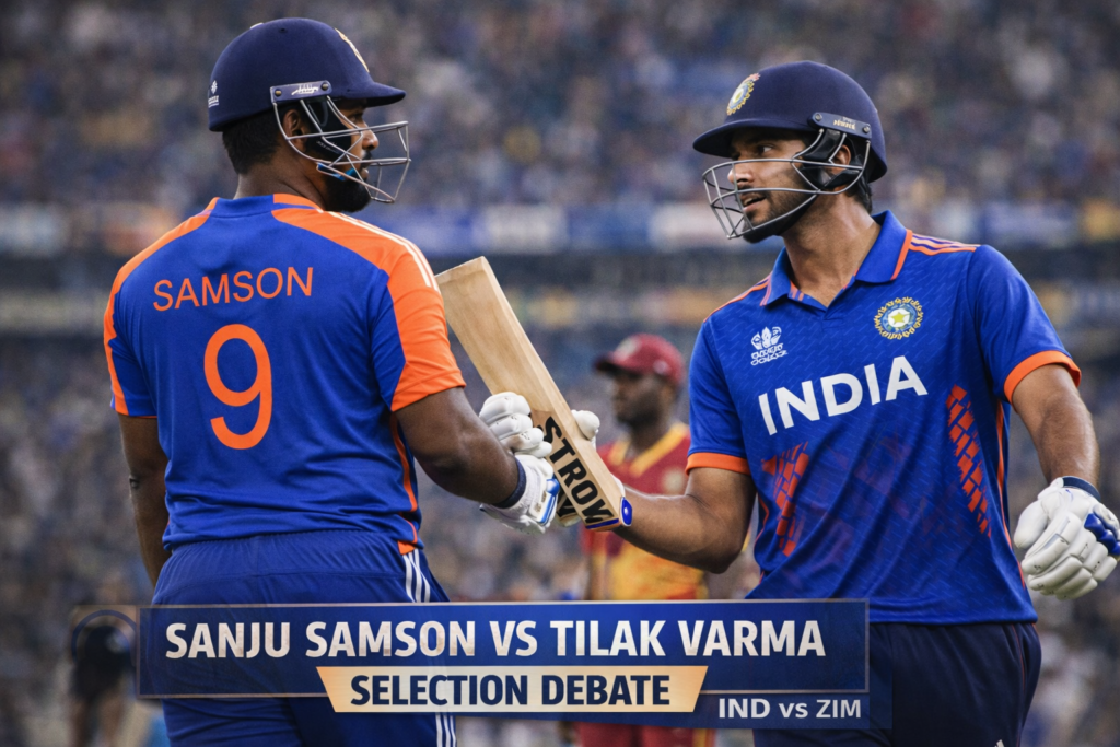 Sanju Samson and Tilak Varma selection debate ahead of India vs Zimbabwe Super 8 match 2026