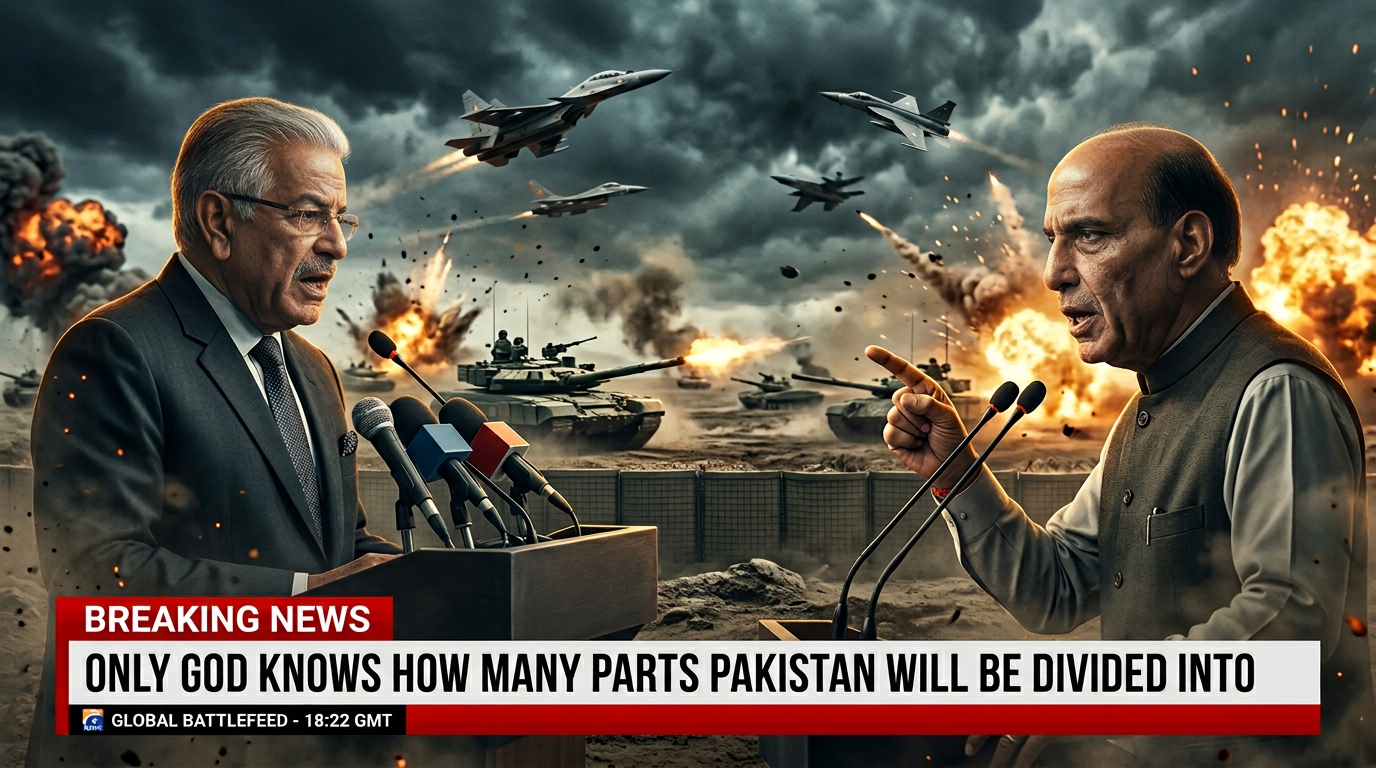 India’s Defence Minister Rajnath Singh issues strong warning to Pakistan after Khawaja Asif Kolkata threat amid rising India Pakistan tensions 2026