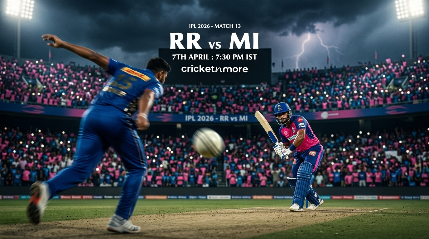 RR vs MI IPL 2026 match at Barsapara Cricket Stadium Guwahati under lights